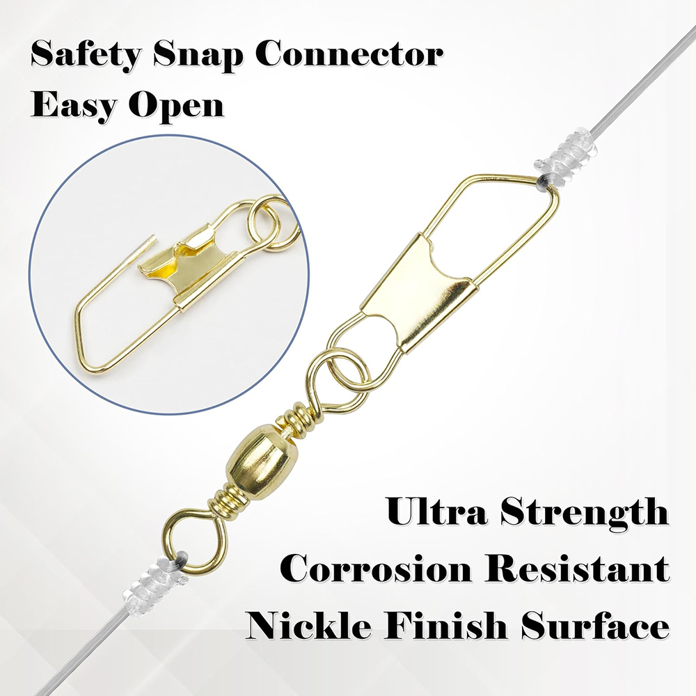 50Pcs Gold Fishing Barrel Swiv - Fishing Equipment Cheap 评论和价格